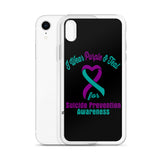 Suicide Awareness I Wear Purple & Teal iPhone Case