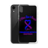 Rheumatoid Arthritis Awareness I Wear Blue & Purple iPhone Case