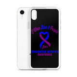Rheumatoid Arthritis Awareness I Wear Blue & Purple iPhone Case