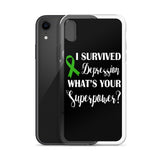 Depression Awareness I Survived, What's Your Superpower? iPhone Case - The Awareness Store
