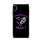 Alzheimer's Awareness I Wear Purple iPhone Case