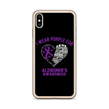 Alzheimer's Awareness I Wear Purple iPhone Case