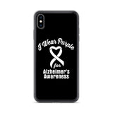 Alzheimer's Awareness I Wear Purple iPhone Case - The Awareness Store