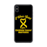 Childhood Cancer Awareness I Wear Gold iPhone Case