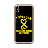 Childhood Cancer Awareness I Wear Gold iPhone Case