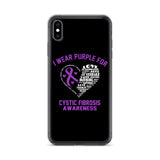 Cystic Fibrosis Awareness I Wear Purple iPhone Case - The Awareness Store