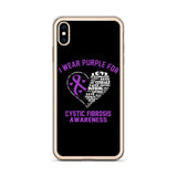 Cystic Fibrosis Awareness I Wear Purple iPhone Case - The Awareness Store