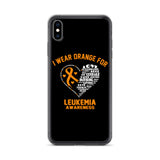 Leukemia Awareness I Wear Orange iPhone Case