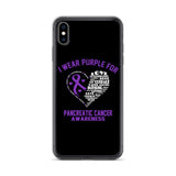 Pancreatic Cancer Awareness I Wear Purple iPhone Case