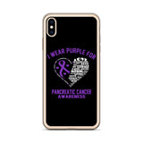 Pancreatic Cancer Awareness I Wear Purple iPhone Case