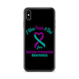 Suicide Awareness I Wear Purple & Teal iPhone Case