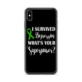 Depression Awareness I Survived, What's Your Superpower? iPhone Case - The Awareness Store