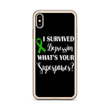 Depression Awareness I Survived, What's Your Superpower? iPhone Case - The Awareness Store