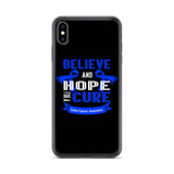 Colon Cancer Awareness Believe & Hope for a Cure iPhone Case