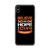 Multiple Sclerosis Awareness Believe & Hope for a Cure iPhone Case