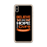 Multiple Sclerosis Awareness Believe & Hope for a Cure iPhone Case