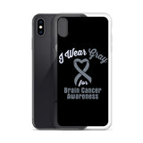 Brain Cancer Awareness I Wear Gray iPhone Case