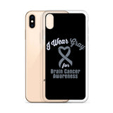 Brain Cancer Awareness I Wear Gray iPhone Case