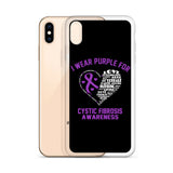 Cystic Fibrosis Awareness I Wear Purple iPhone Case - The Awareness Store