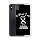 Diabetes Awareness I Wear Gray iPhone Case