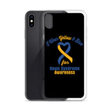Down Syndrome Awareness I Wear Yellow & Blue iPhone Case