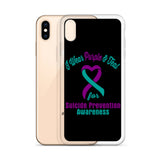 Suicide Awareness I Wear Purple & Teal iPhone Case