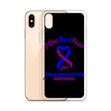 Rheumatoid Arthritis Awareness I Wear Blue & Purple iPhone Case