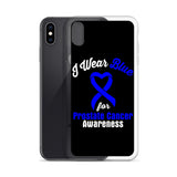 Prostate Cancer Awareness I Wear Blue iPhone Case