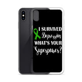 Depression Awareness I Survived, What's Your Superpower? iPhone Case - The Awareness Store