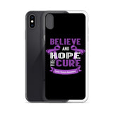 Cystic Fibrosis Awareness Believe & Hope for a Cure iPhone Case