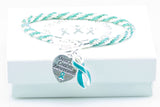 Jewelry - Ovarian Cancer Heart Charm Bracelet