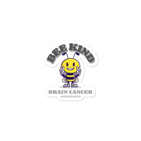 Brain Cancer Awareness Bee Kind Sticker - The Awareness Store