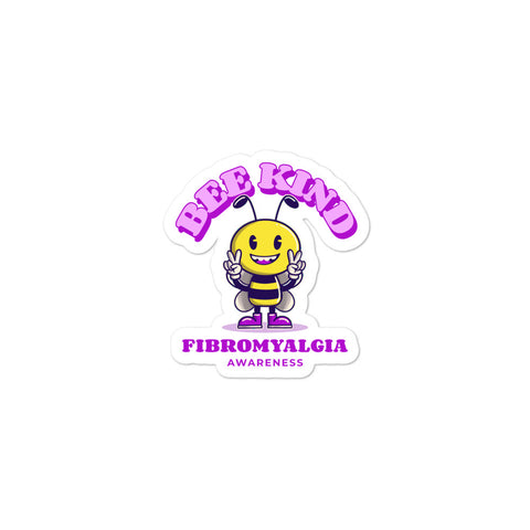 Fibromyalgia Awareness Bee Kind Sticker - The Awareness Store