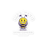 Lung Cancer Awareness Bee Kind Sticker