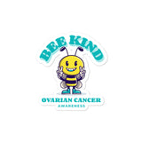 Ovarian Cancer Awareness Bee Kind Sticker