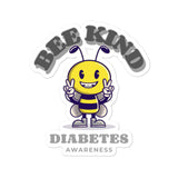 Diabetes Awareness Bee Kind Sticker