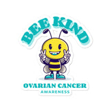 Ovarian Cancer Awareness Bee Kind Sticker