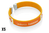 5 Pack Leukemia Awareness Bangle