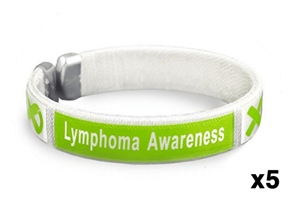 5 Pack Lymphoma Awareness Bangle