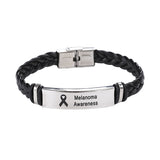 Melanoma Leather Awareness Bracelet