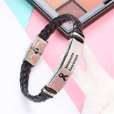 Melanoma Leather Awareness Bracelet