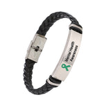 Mental Health Leather Awareness Bracelet