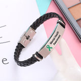 Mental Health Leather Awareness Bracelet