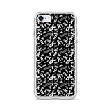 Lung Cancer Awareness Ribbon Pattern iPhone Case