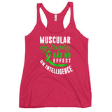 Muscular Dystrophy Awareness Has No Effect On Intelligence Women's Racerback Tank Top