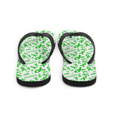 Mental Health Awareness Ribbon Pattern Flip-Flops - The Awareness Store