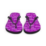 Fibromyalgia Awareness Be Kind Pattern Flip-Flops