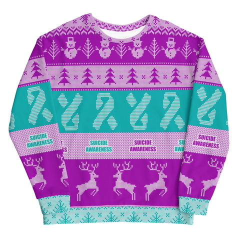 Suicide Awareness Christmas Jumper Sweatshirt - The Awareness Store