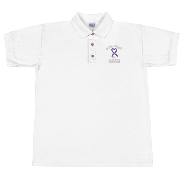 I Wear Purple for Alzheimer's Awareness Polo Shirt
