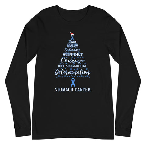 Stomach Cancer Awareness Christmas Hope Long Sleeve T-Shirt - The Awareness Store